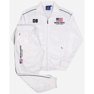 Royal Threads Men's US Sports Team Tracksuit White 4XL NEW